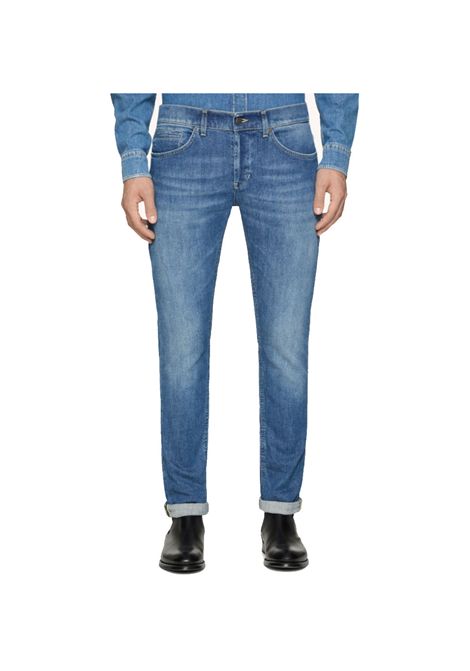 Jeans Dondup uomo UP232DSH365 George blu medio skinny denim stretch riciclato DONDUP | Jeans | UP232DSH365 IQ3800